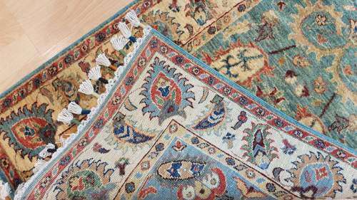 Persian Afghan Chobi Carpet 291cm x 80cm Hand Knotted