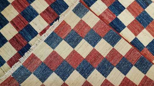 Persian Afghan Modern Design Carpet 214cm x 184cm Hand Knotted