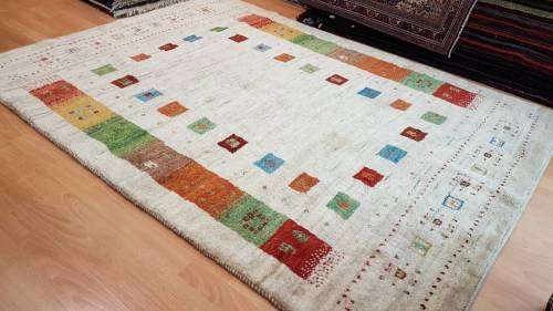 Persian gabbeh Carpet 202cm x 151cm Hand Knotted