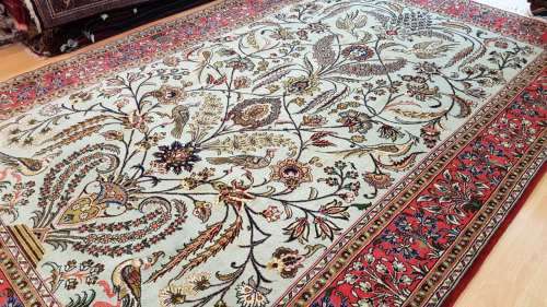 Very Fine Persian Qum Carpet 228cm x 144cm Hand Knotted