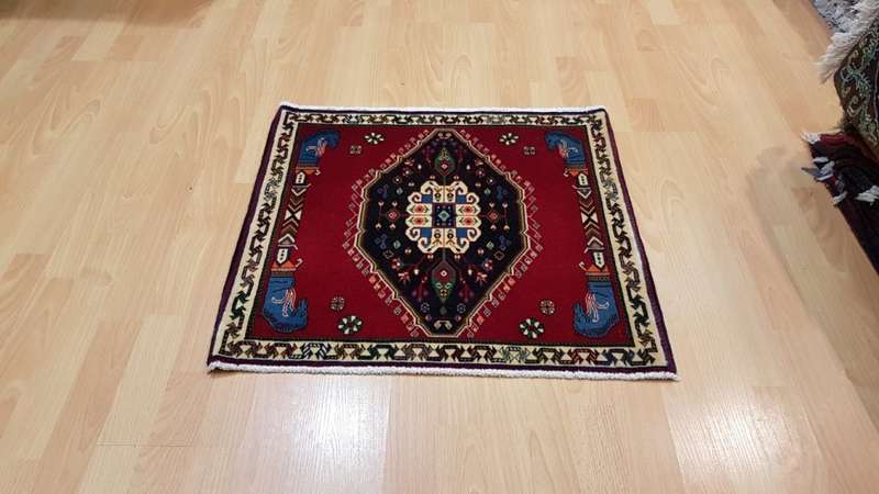 Very Fine Persian Qashgaye Carpet 65cm x 65cm Hand Knotted