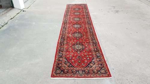 Persian Kashan Carpet 430cm x 91cm Hand Knotted