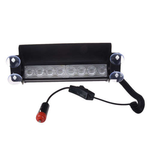 Car Vehicle 8 LED Emergency Dash Deck Truck Warning Strobe Flash Lights