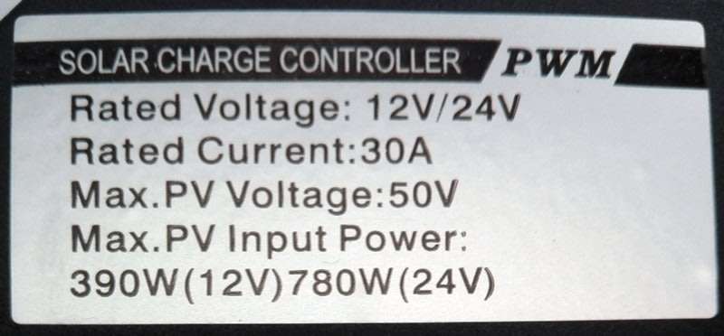 Solar Charge Controller (30A) - 12V/24V