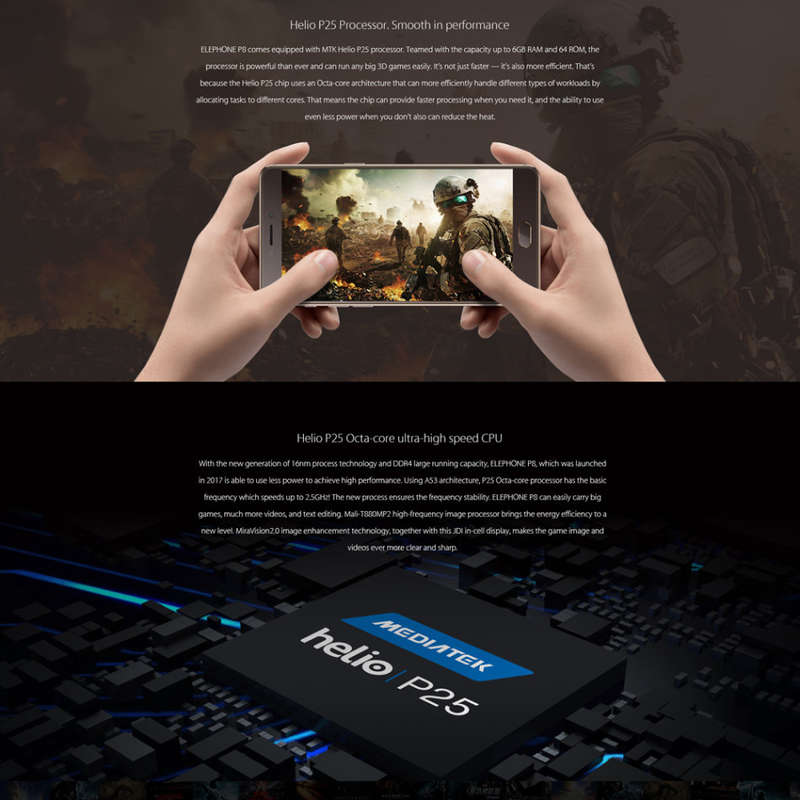 ELEPHONE P8 with 6GB RAM, 64GB ROM <BEST BUY>