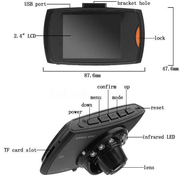 Full HD Car DVR CamCorder