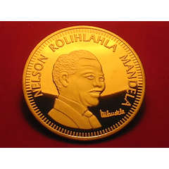 Nelson Mandela - 10 Years of Freedom (24KT Gold Plated Medallion)