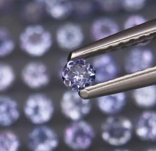 Tanzanite 0.05ct Round cut Ravishing Colour. Excellent for rings and bracelets.
