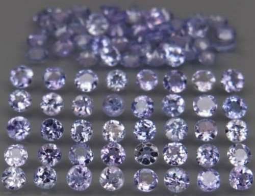 Tanzanite 0.05ct Round cut Ravishing Colour. Excellent for rings and bracelets.