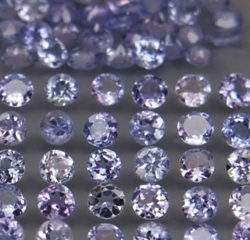 Tanzanite 0.05ct Round cut Ravishing Colour. Excellent for rings and bracelets.