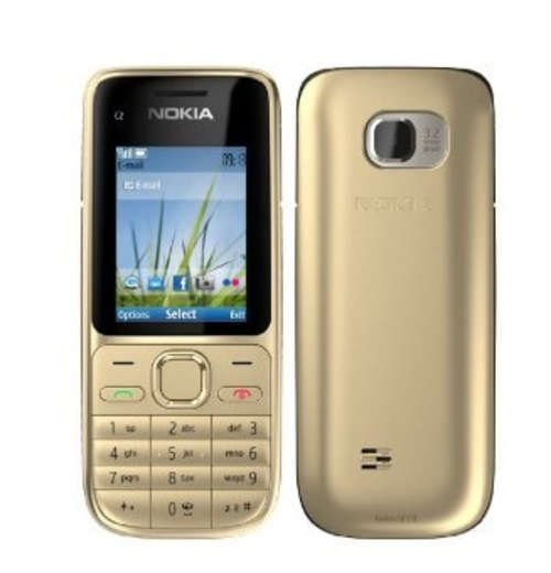 Nokia C2-01 - Gold (Unlocked) Mobile Phone +8G free memory card