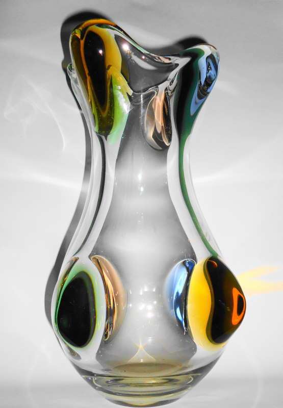 FRANTISEK ZEMEK GLASS VASE - MSTISOV GLASS WORKS