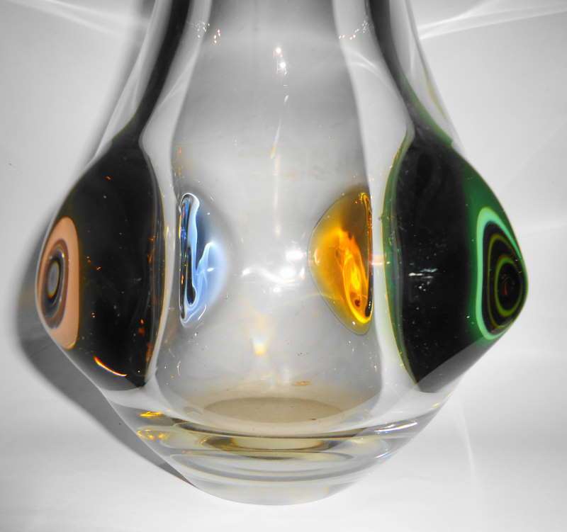 FRANTISEK ZEMEK GLASS VASE - MSTISOV GLASS WORKS
