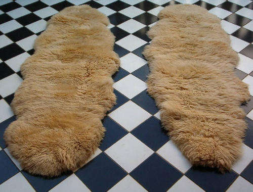 SHEEPSKIN RUGS - PAIR - ITALIAN
