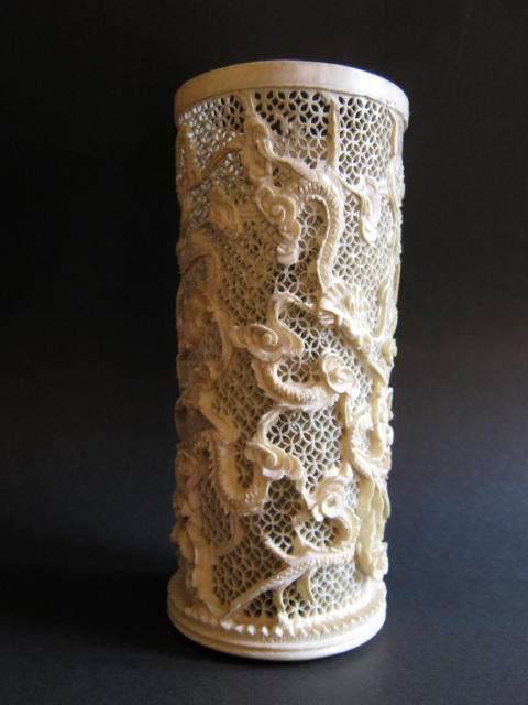 ANTIQUE CHINESE CARVED IVORY TUSK