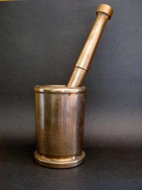 ANTIQUE CAPE BRASS PESTLE AND MORTAR
