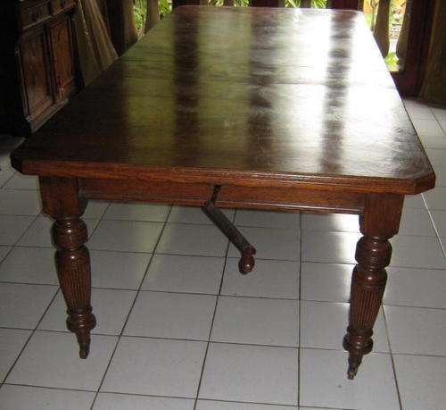 ANTIQUE VICTORIAN 338 CM OAK EXTENDABLE DININGROOM / BOARDROOM TABLE