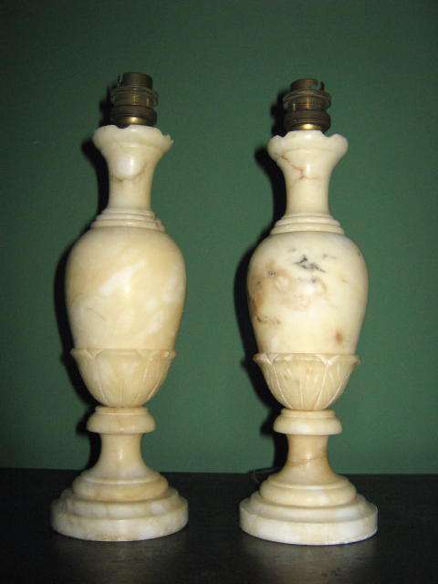 ANTIQUE ITALIAN MARBLE LAMPS