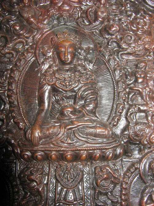 ANTIQUE TIBETAN WALL PLAQUE