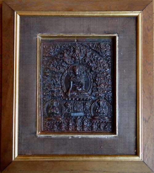 ANTIQUE TIBETAN COPPER WALL PLAQUE
