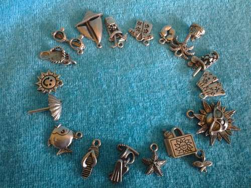 TAKE ME TO THE BEACH!  - 17 HIGH QUALITY PEWTER CHARMS - A GREAT GIFT!