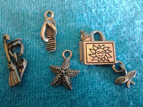 TAKE ME TO THE BEACH!  - 17 HIGH QUALITY PEWTER CHARMS - A GREAT GIFT!