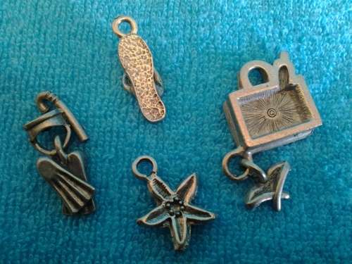 TAKE ME TO THE BEACH!  - 17 HIGH QUALITY PEWTER CHARMS - A GREAT GIFT!