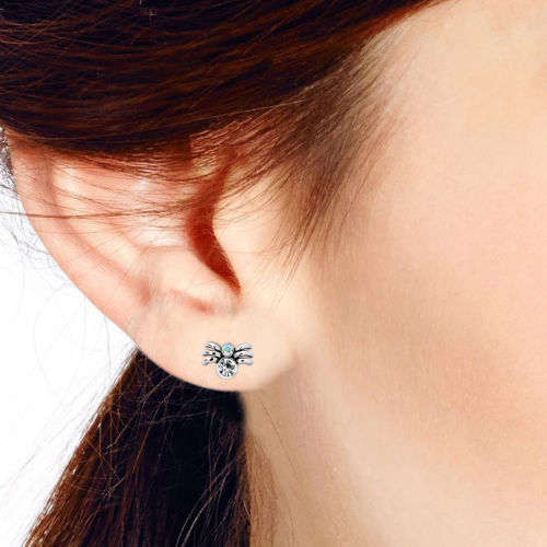 STERLING SILVER 925 SPIDER STUD EARRINGS