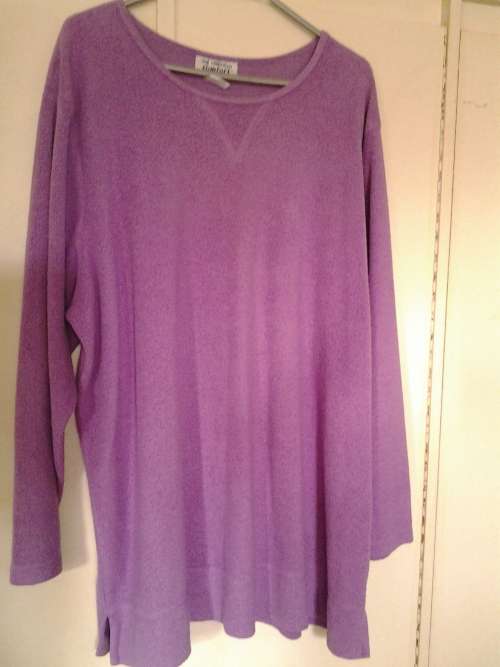 WOMEN'S PLUS SIZE 2X LILAC FLEECE TOP - COMFY, CASUAL WEAR
