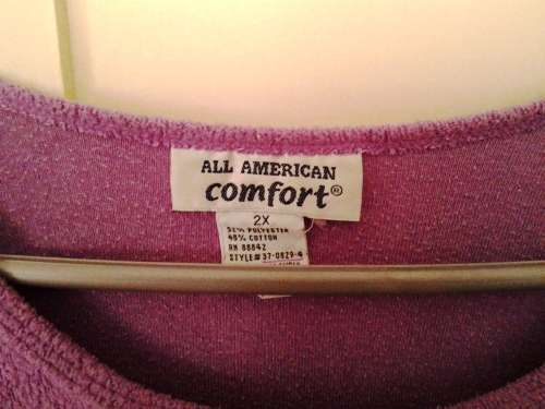 WOMEN'S PLUS SIZE 2X LILAC FLEECE TOP - COMFY, CASUAL WEAR