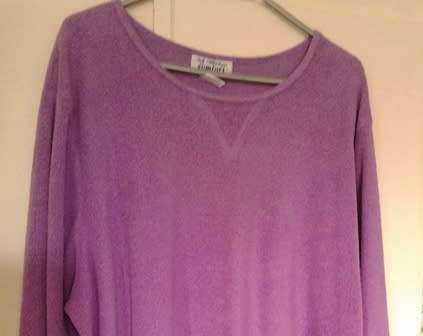WOMEN'S PLUS SIZE 2X LILAC FLEECE TOP - COMFY, CASUAL WEAR
