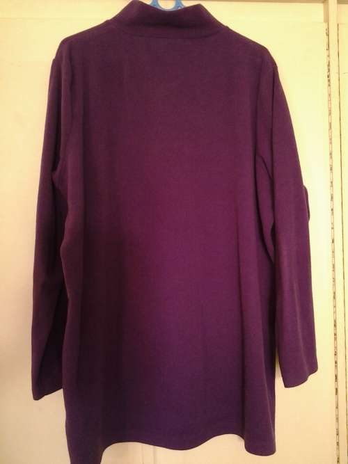 WOMEN'S SIZE 1X - PURPLE - FLEECE JERSEY - SNAP COLLAR