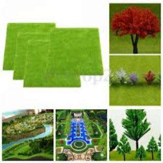8 GRASS MATS - MODEL TRAIN - DOLLHOUSE - SCENERY - LANDSCAPE -