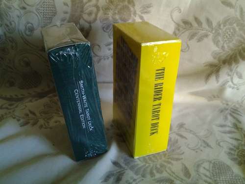 RIDER-WAITE TAROT DECK - NEW IN BOX - 1 ORIGINAL AND 1 CENTENNIAL EDITION - 10CM X 6CM -  R185 EACH