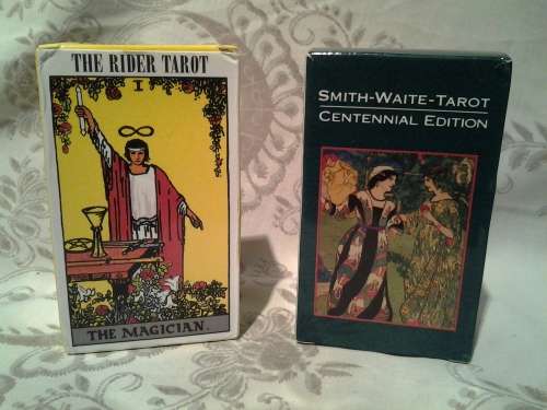 RIDER-WAITE TAROT DECK - NEW IN BOX - 1 ORIGINAL AND 1 CENTENNIAL EDITION - 10CM X 6CM -  R185 EACH