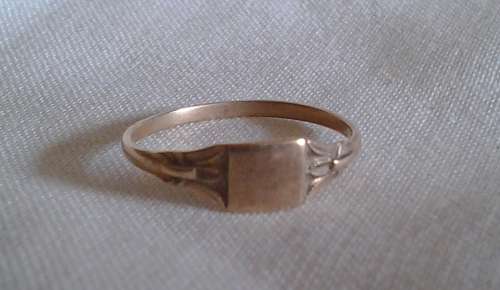 VINTAGE 10 KT GOLD CHRISTENING RING AND NECKLACE FOR BABY - GOLD-PLATED CROSS PENDANT INCLUDED
