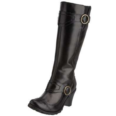 Hush puppy Salina genuine leather boots in black. Size 7