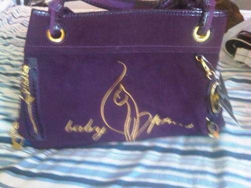 AMAZING purple suede and snakeskin finish Baby Phat handbag