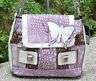2011 collection 100% authentic GUESS bag- Pink faux croco with butterfly.