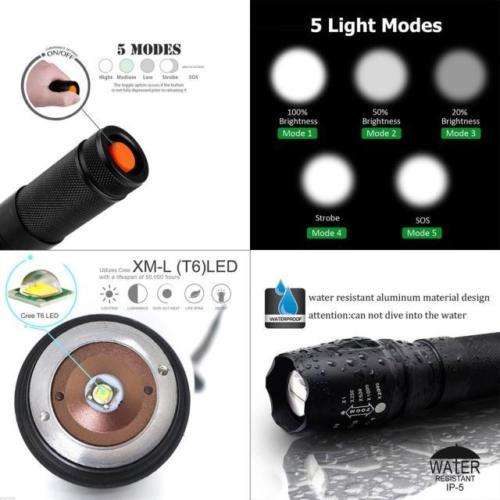 TorchSA G700 X8000 Zoom 18650 flashlight 600lumen FREE SHIPPING