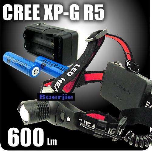 CREE 600lm LED XP-G R5 Focus Headlight Rech FREE SHIPPING