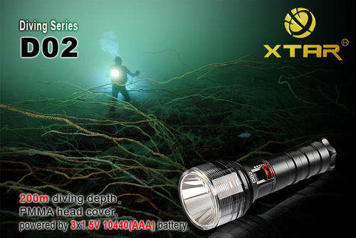 BARGAIN BIN->XTAR D02 250lm 150m Throw- Diving Series - XPG R4  Free Shipping