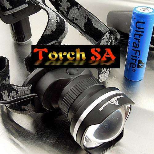 BARGAIN BIN Boruit CREE XM-L XML T6 LED 1600Lm Rechargeable Zoomable Headlamp Headlight +18650 BK