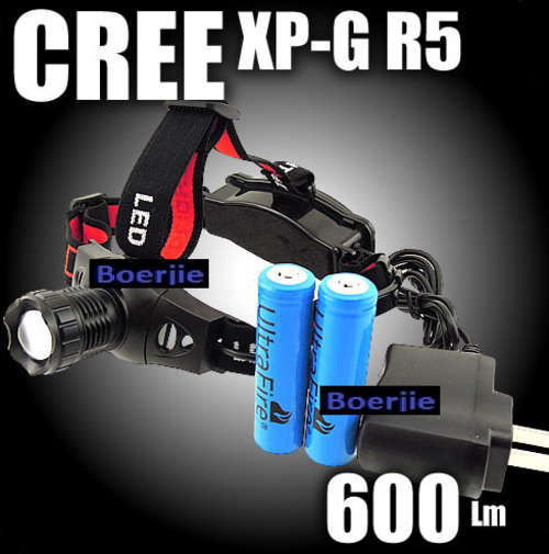 CREE 600lm LED XP-G R5 Focus Headlight Rech