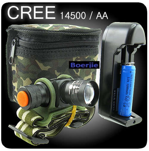 CREE LED Max 400Lm Headlamp /Bicycle Light +14500 3.6v + Charger