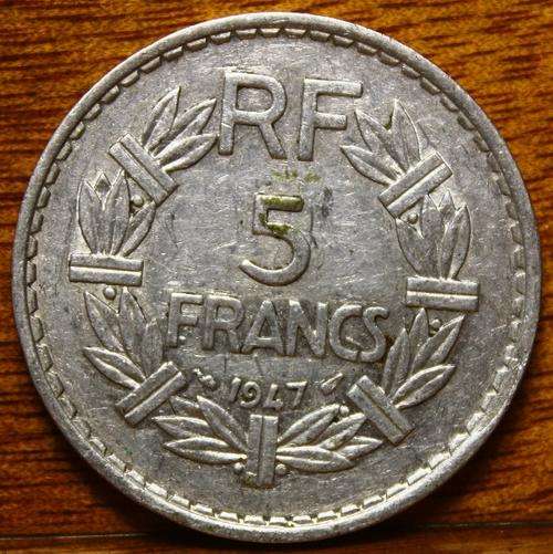 1947 ~ FRANCE - 5 FRANCS