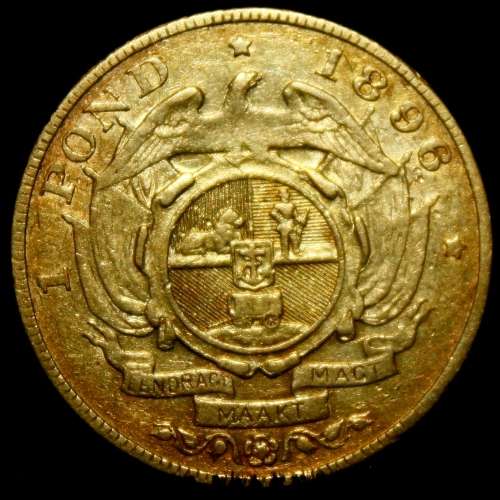 1896 ZAR 1 POND ******RARE**** CrAzY R1 StArT!!!