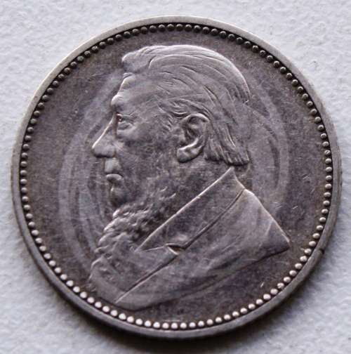 1896 ~ ZAR SixPence / 6p ~ ERROR COIN