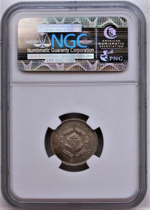 1959 ~ Union of S.A. SixPence ~ NGC Graded - cRaZy R1 StArT!!!