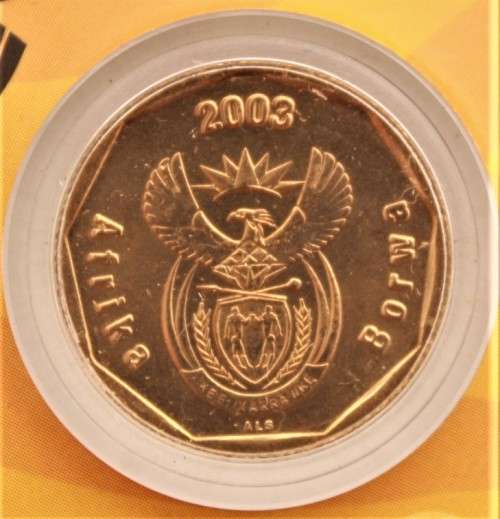 2003~ R.S.A. COMEMORATIVE CRICKET 50c IN CARD - cRaZy R1 StArT!!!